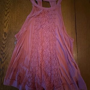 Women's Mauve Lace Tank Top